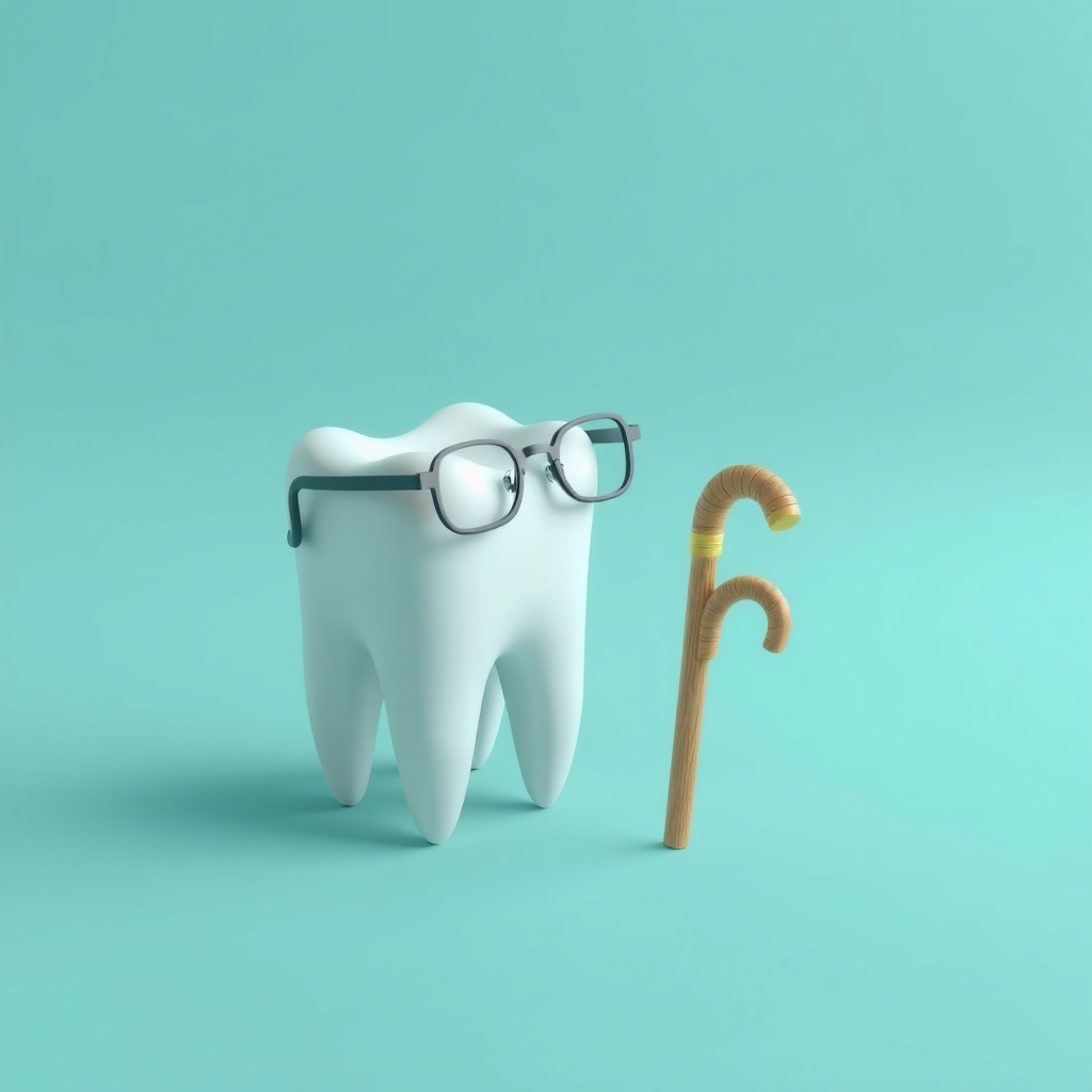 Illustration: A Guide to Age-Related Oral Health Changes and Dental Care for Seniors